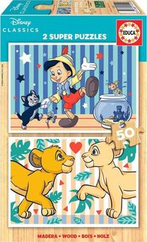 Деревянный пазл Educa Disney Classics 19290, 18 см x 26 см, 100 шт.