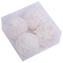 Eglutės žaisliukų rinkinys Christmas Touch SY19QJHB-292, balta sp., plastikas, 3 vnt.