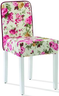 Valgomojo kėdė Kalune Design Summer Flora 813CLK2702, balta sp./rožinė sp., 50 cm x 43 cm x 87 cm