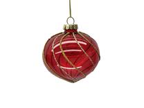 Eglītes rotājums Christmas Touch EBS340381R, sarkana krās., 8 cm, stikls
