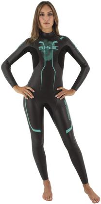 Гидрокостюм Seac Pace Lady 0010430377040A, черный цв./бирюзовый цв.