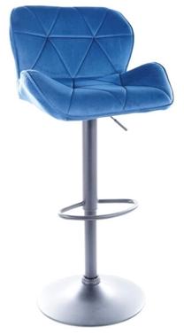 Baro kėdė C-122 Velvet, mėlyna/juoda, 51 cm x 36 cm x 86 cm