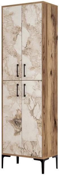 Spinta Kalune Design Berlin A Marble, riešuto sp./šviesiai ruda sp., 60 cm x 35 cm x 200 cm