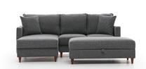 Kampinė sofa - lova Hanah Home Eva 825BLC2782, pilka sp., kairinė, 195 x 210 cm x 82 cm