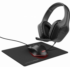 Žaidimų ausinių ir pelės rinkinys vaikams Trust Gaming GXT 790, juoda sp.
