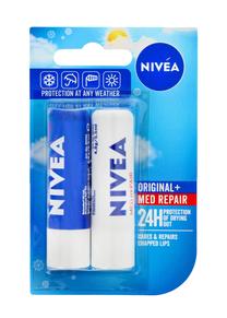 Lūpu balzams Nivea Original Care + Med Repair, 9.6 ml