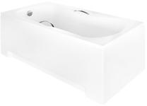 Vonia, kampinė Besco Aria Plus 160, 160 cm x 70 cm x 39 cm, stačiakampis, balta sp.