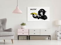 Reprodukcija Artgeist Banksy: Monkey With Banana, i-c-0148-b-a, 90 cm x 60 cm