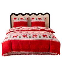 Kalėdinis patalynės užvalkalų komplektas PGJ-32, baltas/raudonas, 200 x 220 cm