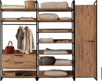 Spinta Kalune Design Dynamic 9, juoda sp./pušies sp, 52 cm x 272 cm x 225 cm