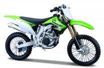Игрушечный мотоцикл Maisto Kawasaki KX 450F 10131101/68216, 1:12, зеленый цв.