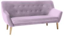 Sofa Nordic 3 Velvet Bluvel 91, rožinė sp., 180 x 75 cm x 90 cm