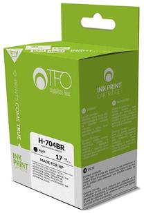 Tintes printera kasetne TFO H-704BR (CN692A) Remanufactured, melna krās., 17 ml