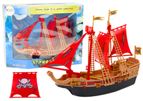 Игрушечный корабль Lean Toys Vessel, красный цв.