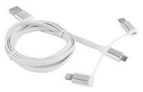 Telefono įkroviklis Gembird, USB Type C/Micro USB/USB 2.0 Type A/Apple Lightning, balta sp.