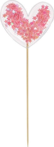 Dekorācija Arpex Heart, rozā krās., 20 cm