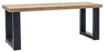 Prieškambario suoliukas Umberto, mėlyna sp./ruda sp., 120 cm x 35 cm x 45 cm