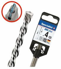 Grąžtas Specialist+ 77-04050, gipskartoniui/betonui/plytelės, sraigtinis, sds plus, 4 mm x 11 cm
