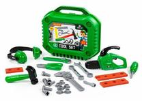 Bērnu darbarīku komplekts Polesie Tool Set 9894, zaļa krās./pelēka krās.