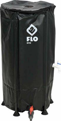 Lietus ūdens tvertne Flo T89700, 78 cm, Ø 40 cm, polivinilhlorīds (pvc)/polipropilēns (pp), melna krās.