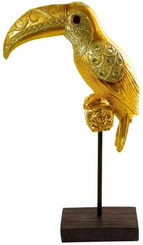 Dekoratyvinė figūrėlė Toucan, aukso sp., 23 cm x 12 cm x 40 cm