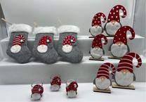 Kalėdinė dekoracija Christmas Touch Socks QX-31747/31748/3, pilka sp.
