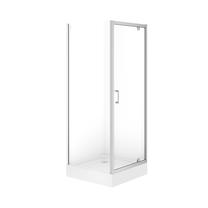 Душевая кабина Cersanit Brasco Pivot, квадратная, без поддона, 80 см x 80 см x 190 см, хромовый цв./прозрачный