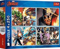 Пазл 4in1 Trefl Marvel Hero Days Avengers 13309, 23.8 см x 33.9 см, 1000 шт., многоцветный