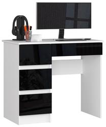 Rakstāmgalds ar atvilktnēm Akord A-7, 90 cm x 50 cm, 77 cm, balta krās./melna krās.