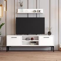 TV galds Kalune Design Riga, balta krās., 30 cm x 140 cm x 48 cm