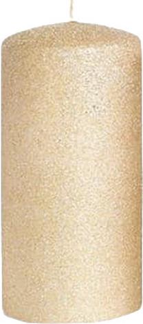 Svece, cilindriskas Mondex Glamour BC8218, 500 g, zelta krās./rozā krās.