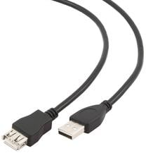 Vads Gembird USB Extension USB 2.0 A male, USB 2.0 A female, 3 m, melna krās.