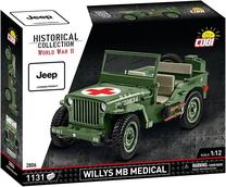 Konstruktorius, automobilis Cobi Historical Collection Willys MB Medical 2806, 1131 vnt., žalia sp.