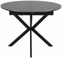 Valgomojo stalas Gaston, juodas/pilkas, 100 - 135 cm x 100 cm x 75 cm