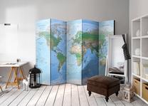 Širma Artgeist World Map Paravent868, įvairių spalvų, 225 cm x 172 cm