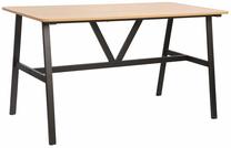 Valgomojo stalas Home4you Svea, ruda sp./juoda sp., 140 cm x 70 cm x 76 cm