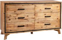Komoda Home4you 21813, ruda sp., 79 cm x 45 cm x 140 cm