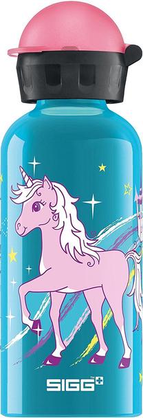 Sporta pudeles un šeikeri Sigg Bella Unicorn, zila krās./rozā krās., 0.4 l