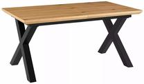 Valgomojo stalas išskleidžiamas Xaviero II, ąžuolo sp./juoda sp., 160 - 240 cm x 90 cm x 76 cm