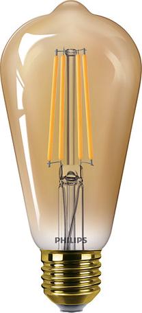 Lemputė Philips LED, ST64, 2200 °K, E27, 7.2 W, 650 lm