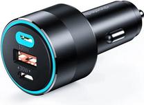 Auto telefona lādētājs Choetech TC0011, USB/2 x USB-C, melna krās., 130 W