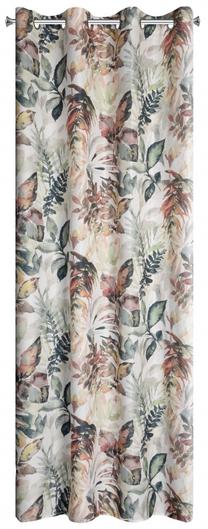 Nakts aizkari Adeline, balts krās./tērauda krās., 140 cm x 250 cm