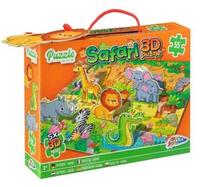 3D dėlionė Grafix Safari 56577, 43 cm x 63 cm, 55 vnt., įvairių spalvų