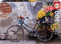 Dėlionė Educa Bicycle With Flowers 675468, 34 cm x 48 cm, 500 vnt., įvairių spalvų