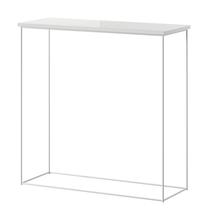 Konsoles galds ADRK Milan, caurspīdīga krās./balta krās., 30 cm x 80 cm x 80 cm