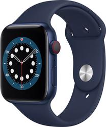 Viedais pulkstenis Apple Watch Series 6 GPS LTE + Cellular, 44mm Aluminum, zila krās.