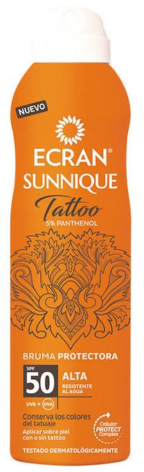 Purškiklis įdegio priežiūrai Ecran Sun Care Tattoo Protection SPF50, 250 ml