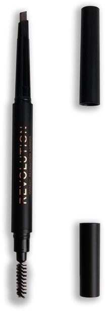 Uzacu zīmulis Makeup Revolution London Duo Brow Definer, 0.15 g, tumši brūna krās. dark brown