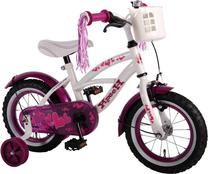 Vaikiškas dviratis, miesto Volare Heart Cruiser, balta sp./violetinė sp., 12"