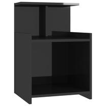 Naktinis staliukas VLX High Gloss, juoda sp., 60 cm x 40 cm x 35 cm